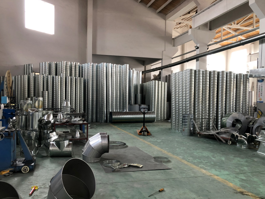 酒店燒烤店風管加工通風降溫工程的個性化定製的藝術之 佛山萬淨德風